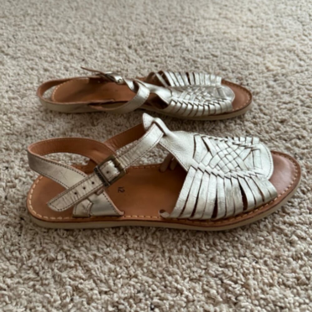 Huarache Gold Gladiator Sandals Sz 12M